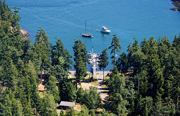 Looking Down Jones Island State Park Dock