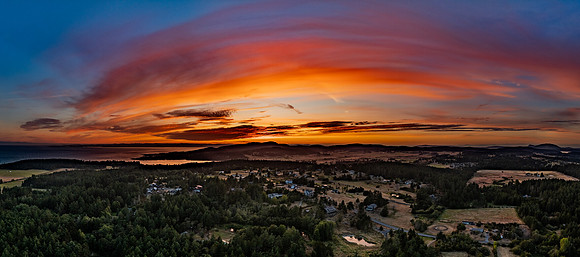 Friday Night Sunset over San Juan Island July 25