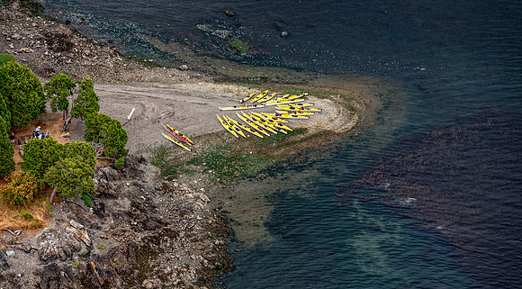 Kayaks on Posey Island