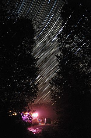 Star Trails Above Home