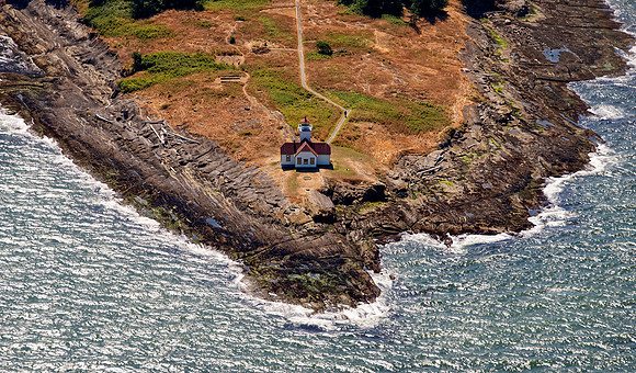 Patos Island Lighthouse in the Shimmering Light