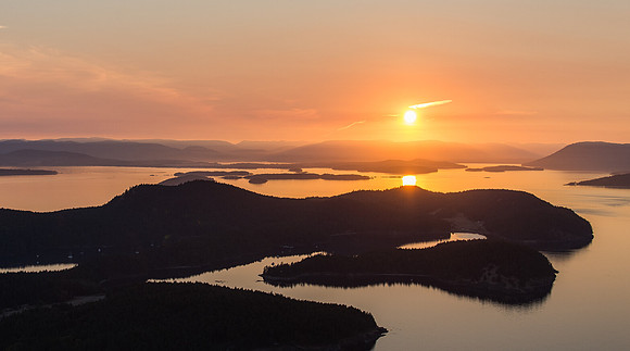 Sunset on the Stuart Island State Park