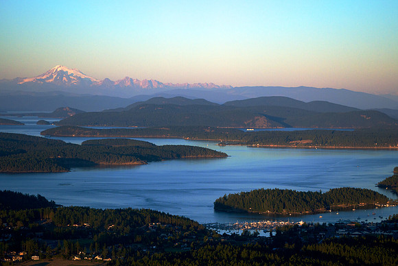 Mt. Baker over Friday Harbor