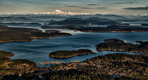 Friday Harbor Winter with Mt. Baker