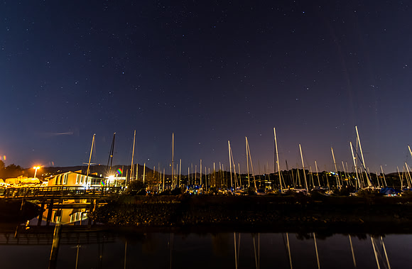 Stars over Richardson Bay Marina