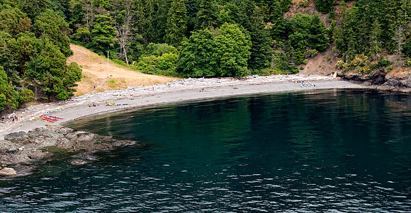 Kayaks in Dead Man's Bay, San Juan Island