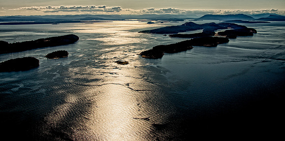 New Channel with Stuart Island, John's Island, and part of Spieden Island