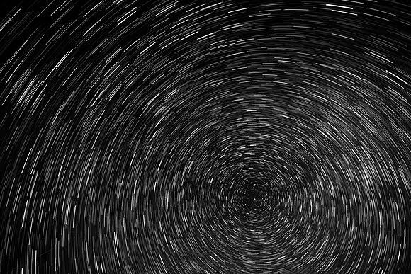 Star Circles with Shooting Star - B&W